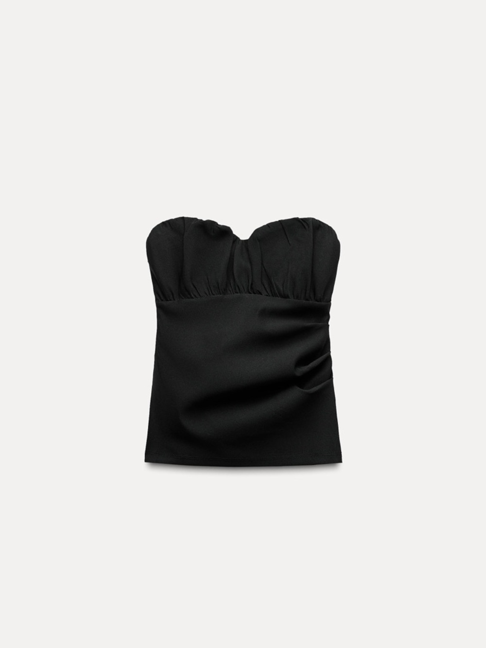 Strapless Black Bustier Top